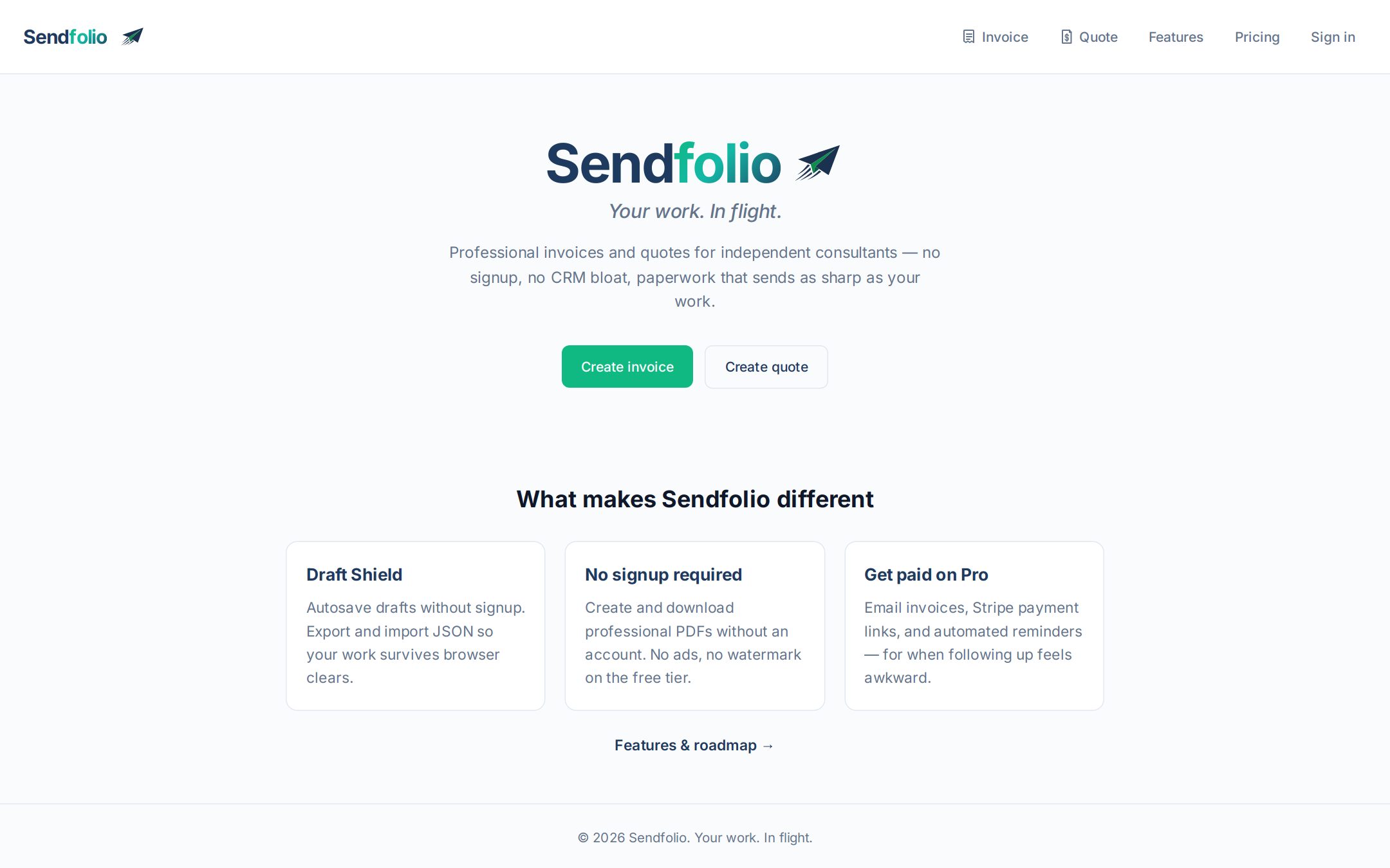 Sendfolio
